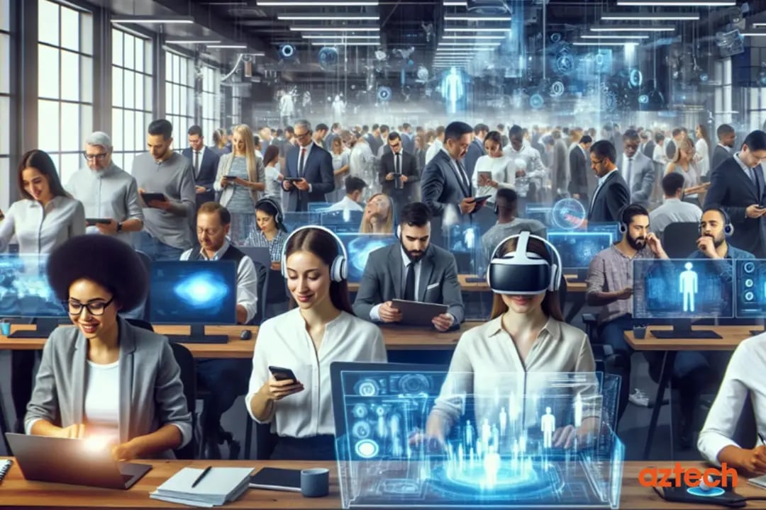 Illustration of a business undergoing digital transformation